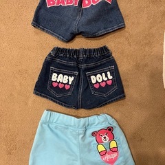 女の子半ズボン80サイズの画像