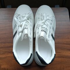 新品 24.5cm レディース スニーカー ホワイト シューズ 靴 カジュアル 識別番号:(950-Z)の画像