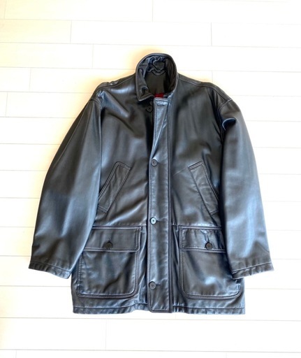 【値下げ】メンズ　COACH コーチ 本革コートLサイズ(表示M)