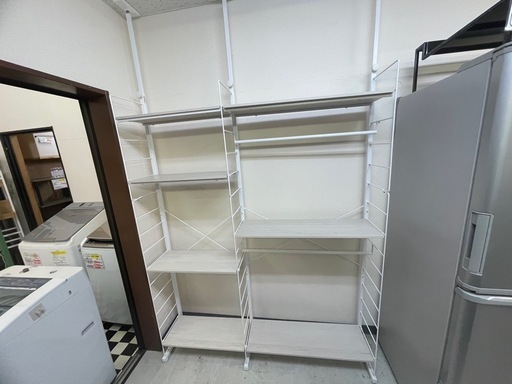 【リサイクルサービス八光】幅140㎝　ニトリ　つっぱり壁面収納　Nポルダ