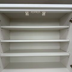 ★リユースのサカイ高崎店★TJ13321 (株)松田家具 レンジボード 白 H197.5×D48.5×W79 クリーニング済みの画像