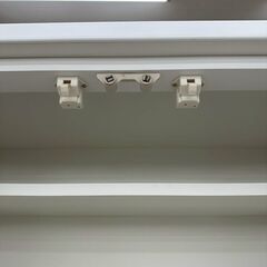 ★リユースのサカイ高崎店★TJ13321 (株)松田家具 レンジボード 白 H197.5×D48.5×W79 クリーニング済みの画像