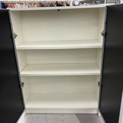 ★リユースのサカイ千葉中央店★  食器棚 白系 H107×D31×W80 クリーニング済み TC5285の画像