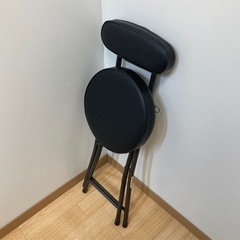 コーナン　折りたたみチェア　ブラックの画像