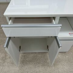 ★リユースのサカイ高崎店★TJ13323 (株)ニトリ 食器棚 白 H85×D50.5×W89.5 クリーニング済みの画像