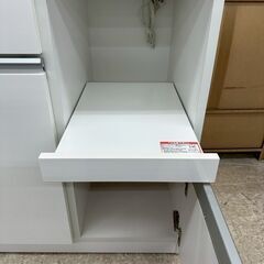 ★リユースのサカイ高崎店★TJ13323 (株)ニトリ 食器棚 白 H85×D50.5×W89.5 クリーニング済みの画像