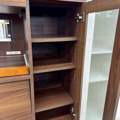 ★リユースのサカイ高崎店★TJ13324 (株)宮武製作所 レンジ台 茶 H96×D44×W89.5 クリーニング済みの画像