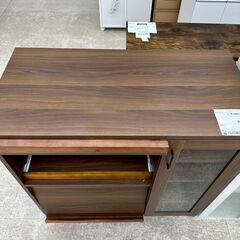 ★リユースのサカイ高崎店★TJ13324 (株)宮武製作所 レンジ台 茶 H96×D44×W89.5 クリーニング済みの画像