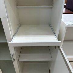 ★リユースのサカイ高崎店★TJ13325  レンジ台 白 H118.5×D39.5×W75 クリーニング済みの画像