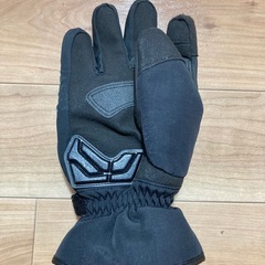 【防寒＆安全性抜群】バイク用ウィンターグローブ 黒 指＆拳プロテクター付きの画像