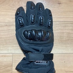 【防寒＆安全性抜群】バイク用ウィンターグローブ 黒 指＆拳プロテクター付きの画像