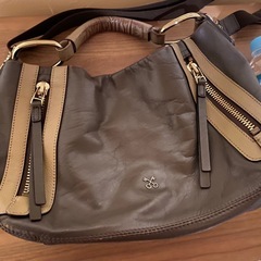 サザビー　本革ベージュバッグの画像