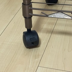 ドウシシャ ルミナスカラーラック ブラウン スリムスチールラック3（LCR45-3BR）の画像