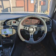 ローンは毎月34,000円～　トヨタ　クレスタ　ルラーンG仕様　1JZターボ載替　R154ミッション載替公認取得済　タイミングベルト交換済　APEXi車高調　クスコタワーバー　社外エアクリ　前置きインタークーラー　社外マフラー　社外18インチアルミホイール　ケンウッドナビゲーションの画像