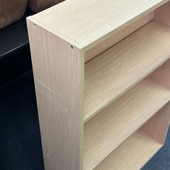 店頭引き渡し 中古 本棚 ナチュラル 木目 ライトオーク 3段 木製 家具の画像