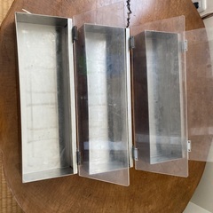 蓋付きステンレスバット3個の画像