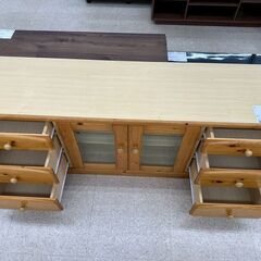 ★リユースのサカイ高崎店★TJ13339  棚 ライトブラウン H59.5×D42×W149 クリーニング済みの画像