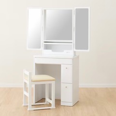 ニトリ 三面鏡ドレッサー コンセント付の画像