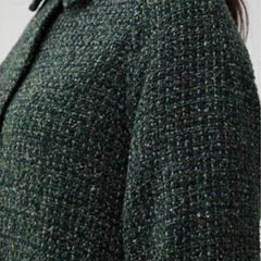 AZUL BY MOUSSY ラインツイードコート　グリーン　Mの画像