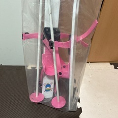 子供用スキー板、ストックセットの画像