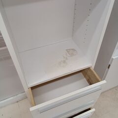 リユースのサカイ栃木店★ジモティ割あり★  収納棚 ホワイト W45×D31.5×H178.5 クリーニング済み TC11507の画像