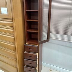 リユースのサカイ栃木店★ジモティ割あり★  隙間収納 ブラウン W30×D32×H182 クリーニング済み TC11508の画像
