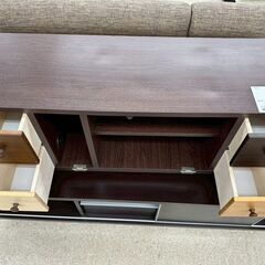 ★リユースのサカイ高崎店★TJ13342 (株)中村敬木工 テレビ台 茶系 H46×D37×W100.5 クリーニング済みの画像