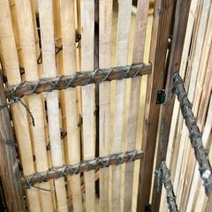 パーテーション 竹 パーテーション 竹スクリーン ついたて 間仕切り 目隠し 4連 スクリーン 衝立 アジアン ナチュラル 木製の画像