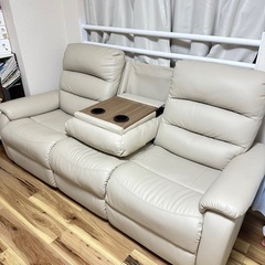 【美品】NITORI Nビリーバ 電動 リクライニング ソファ 3人掛けの画像