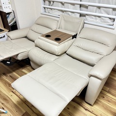 【美品】NITORI Nビリーバ 電動 リクライニング ソファ 3人掛けの画像