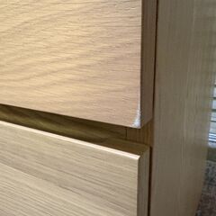 【11/29（土）限定！指定先へ送料無料でお届けします（墨田区、江東区、台東区）】無印良品 木製チェスト 4段 オーク材 突板の画像