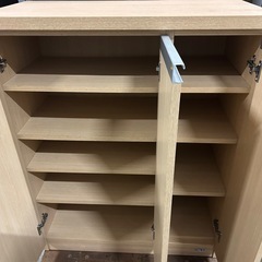 日本製、木目が綺麗な玄関収納、下駄箱、シューズボックスの画像