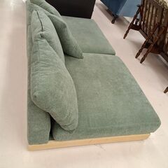 リユースのサカイ栃木店★ジモティ割あり★  ソファー グリーン W180×D93×H47 クリーニング済み TC11514の画像