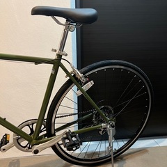 クロスバイク 6段変速 軽量 カーキ 街乗り レトロ ワイヤーロック 未使用の画像