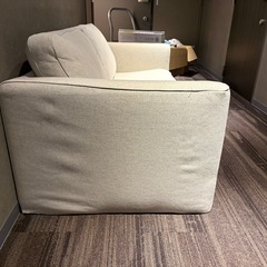 【早い者勝ち】IKEA ペルプ　ライトグレーのファブリックソファ 2人掛けの画像
