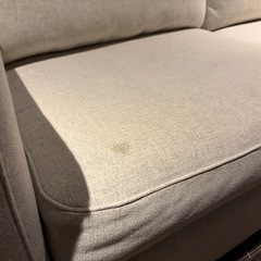【早い者勝ち】IKEA ペルプ　ライトグレーのファブリックソファ 2人掛けの画像