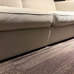 【早い者勝ち】IKEA ペルプ　ライトグレーのファブリックソファ 2人掛けの画像