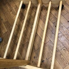 【リサイクルショップどりーむ鹿大前店】No.3309　木製ハンガーラック　シンプルの画像