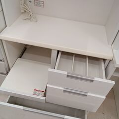 リユースのサカイ栃木店★ジモティ割あり★ NITORI 食器棚 ホワイト W80×D42×H200 クリーニング済み TC11515の画像