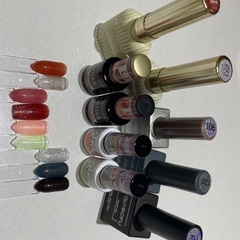 ネイルパーツ15種類+ジェルネイル9種類(中古)の画像