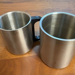 ステンレススチール マグカップ 2個セットの画像
