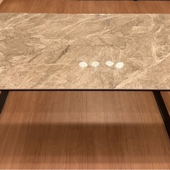 ニトリ セラミックガラステーブル 幅150cm 高級感あり 分解渡し ダイニングテーブル の画像