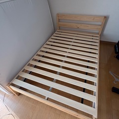 【無印良品】セミダブルベッドフレームとしっかり体を支えるスタンダードポケットコイル　の画像