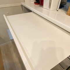  【美品】ホワイト食器棚／幅117cm×高さ205cm／家具屋購入・収納力たっぷりの画像