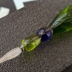〇新品未使用、箱＆証明書付。ベネチア製の繊細麗しいガラスペン、いかがでしょうか？の画像