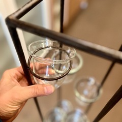 アイアン ガラス オブジェ プランター スタンド フラワースタンド インテリア ディスプレイ エアープランツ 花器 鉢 カップ ガラスホルダー デザイン雑貨 店舗什器の画像