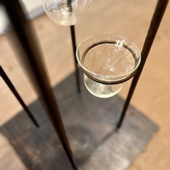 アイアン ガラス オブジェ プランター スタンド フラワースタンド インテリア ディスプレイ エアープランツ 花器 鉢 カップ ガラスホルダー デザイン雑貨 店舗什器の画像