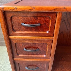 欅玉杢のキャスター付き収納　 木製の収納棚　昭和レトロの画像