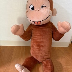 【New】 おさるのジョージ 超Bigサイズ　ぬいぐるみ 正規品の画像