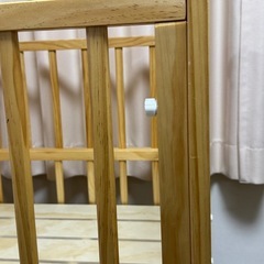 Yamatoya 大和屋 ミニサイズベビーベッド トール Wオープン ミニベビーベッド 幅102cm 奥行き67cm 高さ120cm 床板高さ変更可能の画像